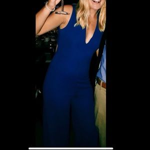 Lulus thinking out loud royal blue jumpsuit sz S